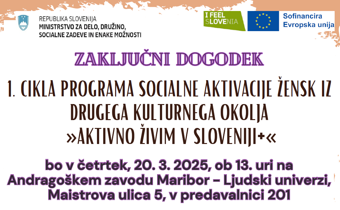 Vabilo na zaključni dogodek 1. cikla programa SA+